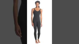 Everyday Yoga Radiant Solid Strappy Back Long Leotard 28" | SwimOutlet.com