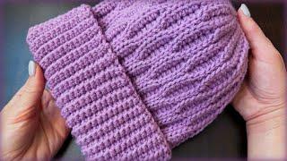 EASY TO CROCHET BEANIE HAT FOR WOMEN