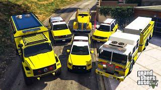 GTA V - Franklin Stealing BLAINE COUNTY FIRE Department Vehicles in GTA V! | (GTA V roleplay)