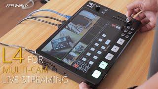 Practical Tool for Multi-camera Live Streaming | FEELWORLD L4 Video Switcher