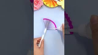 let's make a comfortable stretchable fruit fan with paper| DIY craft #shorts