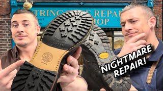 Nightmare shoe repair! These Red Wing boots Needed Rescuing ... Badly!