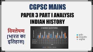 INDIAN HISTORY ANALYSIS | CGPSC MAINS | PAPER 3 PART 1 | CGPSC QUESTION PAPER ANALYSIS