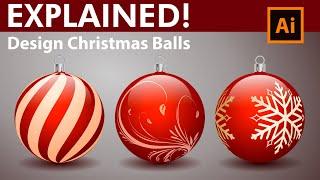 How to Design Decorative Christmas Balls - Adobe Illustrator Tutorial