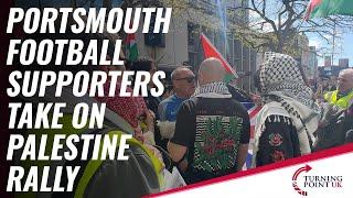 Portsmouth Football Supporters Take On Palestine Rally