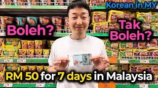 Is it possible to live on RM 50 for 7 days in Malaysia?