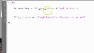 Simple Reading And Writing Files For PHP