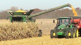 Corn Harvest 2023 | Two John Deere S780 Combines Harvesting Corn | Ontario, Canada
