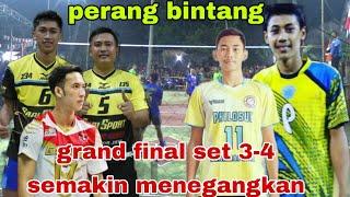 grand final set 3-4 semakin memanas saling jual beli pukulan