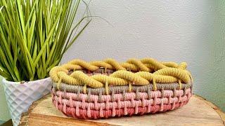 How to Make an Oval Coiled Basket | New Design