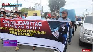 Wartawan Dairi Gelar Aksi Solidaritas Desak Dan Dukung Polri Ungkap Kasus Penembakan Marsal Harahap