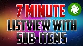 Android Studio : How to Create a Listview with SubItems