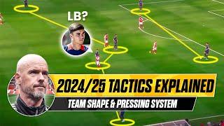 Ten Hag's Man Utd 24/25 vs 23/24 Tactics Explained | Team Shape & Pressing System