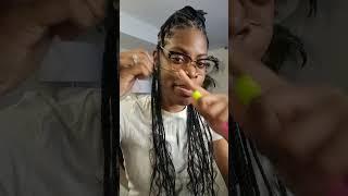 Turning my knotless braids into goddess braids‍️