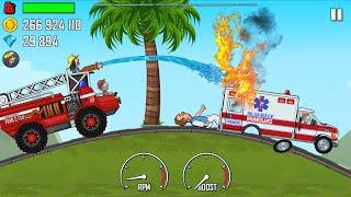 Hill Climb Racing - FIRE TRUCK in HOLLYWOOD GamePlay Walkthrough