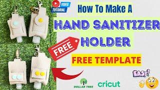 How To Make A Hand Sanitizer Holder | FREE TEMPLATE | Faux Leather | Cricut | DIY by Ces