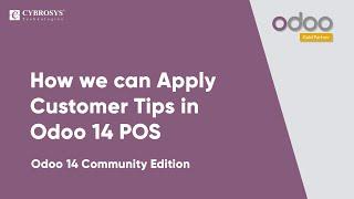 How we can Apply Customer Tips in POS | Odoo 14 Community