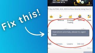 How to fix "Operations anomaly please try again later binance" | Binance error 403