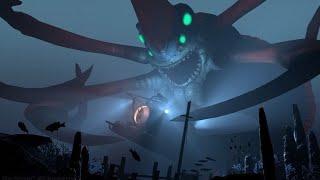 Matando Reaper Leviatã na Faca (Subnautica)