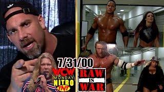 WWF RAW vs. WCW Nitro - July 31, 2000 Full Breakdown - Rock/Lita vs. HHH/Trish - Goldberg/Nash Shoot