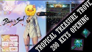 TREASURE TROVE 2018 | OPENING 200 KEYS!! Blade & Soul Tropical RNG