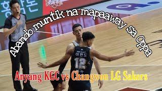 Rhenz Abando muntik na mapaaway sa Oppa. Higpit ng depensa Anyang KGC vs Changwon LG Sakers 12.24.22