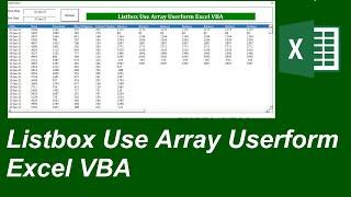 Listbox Use Array Also Morthan 10 Column Userform Excel VBA