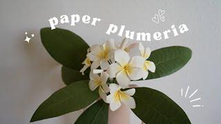 Paper Plumeria with Cardstock  Handmade DIY Paper Flower Crafts