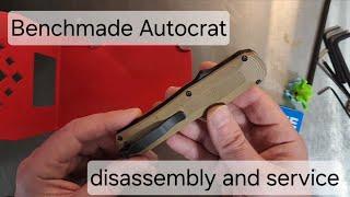 Benchmade Autocrat 3400BK-2 complete disassembly and service.