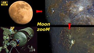 STRANGE ZONE ON the MOON! Observing the Moon through a Telescope in 4K. Subtitles translation