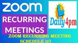 How To Schedule A Recurring Meeting in Zoom | How To Schedule A Zoom Recurring Meeting in Hindi