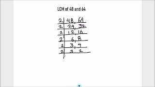 How to Find LCM of 48 and 64 / How to Find LCM  / Finding LCM of 48 and 64 by Prime factorization