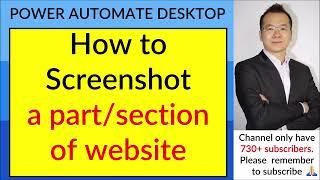 Part 3/3: How to Screenshot Part of a Webpage - Screen shots automation-Power Automate Desktop