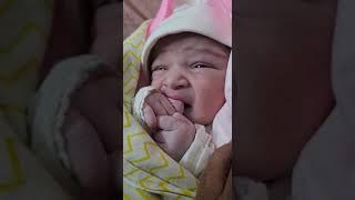 New born baby boy with hungry, sucking his thumb is so cute#️#trending #youtubeshorts #viral #mom