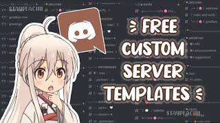 FREE Custom Discord Server Templates !!
