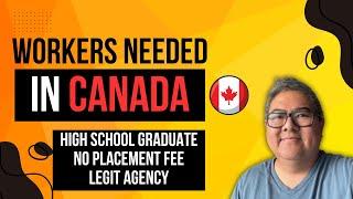 WORKERS NEEDED IN CANADA I HIGH SCHOOL GRADUATE I NO PLACEMENT FEE I BUHAY CANADA