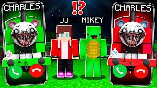 JJ CHOO-CHOO CHARLES vs Mikey Cursed CHARLES CALLING to JJ and MIKEY at 3am ! - Minecraft Maizen