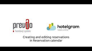 Creating and editing reservations in Reservation calendar