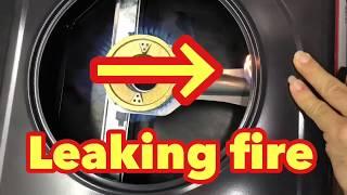 How to Fix gas stove burner ,leaking fire.#diy #how