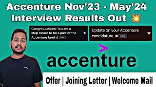 Good News: Accenture Interview Results Confirmed Date | Rejection Mail | Task Mail | Onboarding/Join