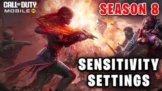 Season 8 * NEW* Best Sensitivity Settings CODMobile  CODM BR Setting4 Finger Claw HUD Layout in BR