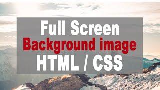 Full Screen Background Image With HTML CSS | LEARN WEB | HTML Background Image Full screen