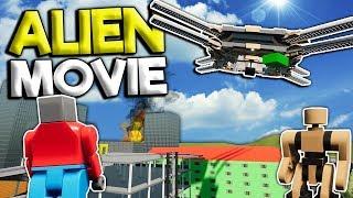 LEGO CITY VS ALIEN INVASION MOVIE! - Brick Rigs Gameplay Roleplay - Lego Alien Movie