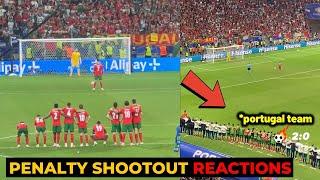 Portugal bench reactions to penalty shootout vs Slovenia