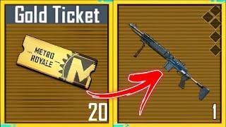 GET RICH WITH GOLD TICKET  PUBG METRO ROYALE CHAPTER 24