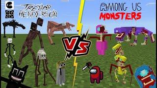 Among Us Monsters VS Trevor Henderson Creatures (Minecraft PE)