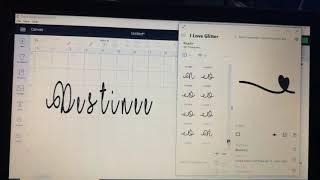 How to use I Love Glitter Font in Cricut Design Space