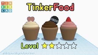 127) Cup Cake - Tinkerfood | How to 3D modeling with Tinkercad