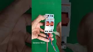 MCB changeover connection#shorts #electricalwiring