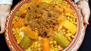 Moroccan Cuisine: The Famous Traditional Dish Couscous With Vegetables  Couscous Recipe